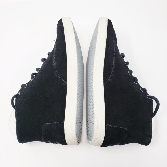Toms Paseo High Top Black Suede Sneakers Shoes - Picture 4 of 7